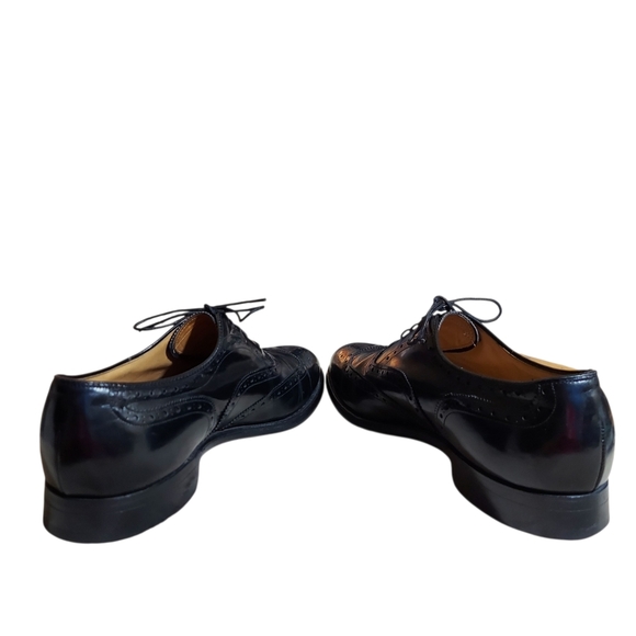 Johnston & Murphy Black Leather Aristocraft Vintage wingtip oxford dress shoes main image 8